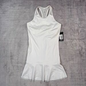 InPhorm Dress Womens XS White Racerback Ruffle Hem Performance Tennis Active